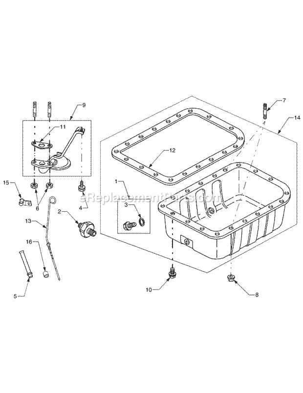 Lubrication Diagram and Parts List for 5264DE 54AE546-710, 54BE546-710 Cub Cadet Lawn Tractor